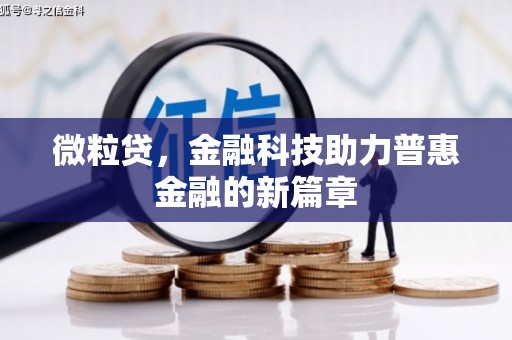 卓尼微粒贷，金融科技助力普惠金融的新篇章