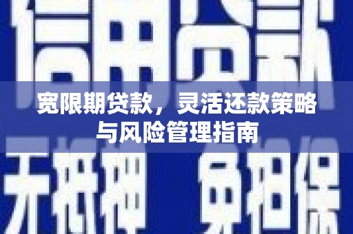 卓尼宽限期贷款，灵活还款策略与风险管理指南