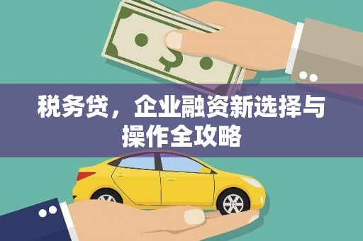卓尼税务贷，企业融资新选择与操作全攻略