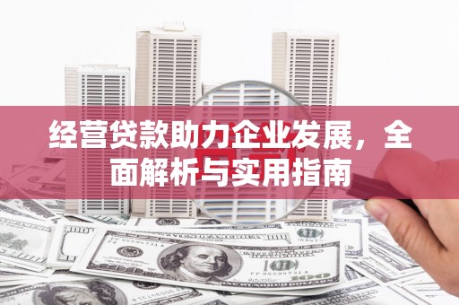 卓尼经营贷款助力企业发展，全面解析与实用指南