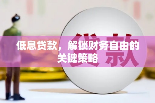 卓尼低息贷款，解锁财务自由的关键策略
