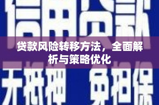 卓尼贷款风险转移方法，全面解析与策略优化