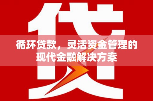 卓尼循环贷款，灵活资金管理的现代金融解决方案