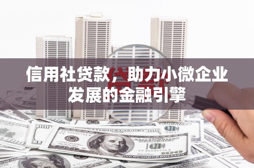 卓尼信用社贷款，助力小微企业发展的金融引擎