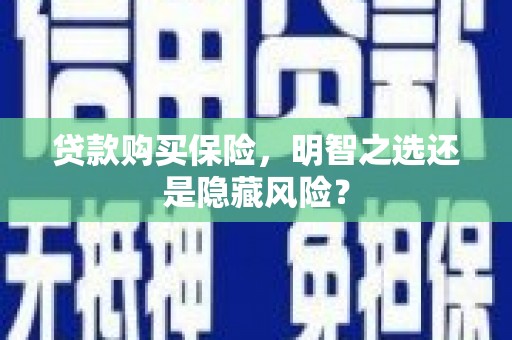 卓尼贷款购买保险，明智之选还是隐藏风险？