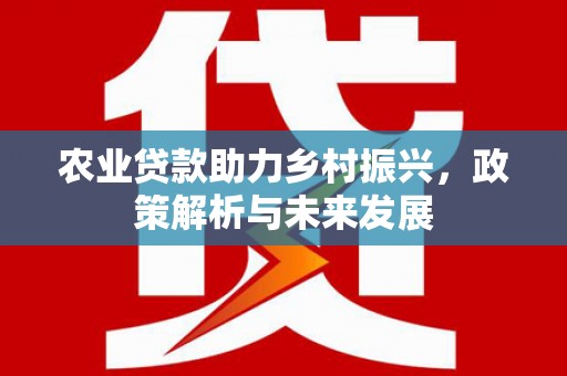 卓尼农业贷款助力乡村振兴，政策解析与未来发展