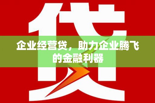 卓尼企业经营贷，助力企业腾飞的金融利器