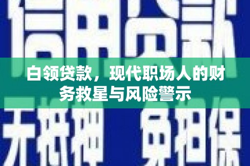卓尼白领贷款，现代职场人的财务救星与风险警示