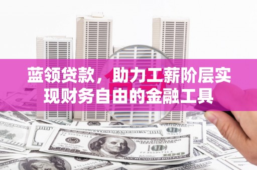 卓尼蓝领贷款，助力工薪阶层实现财务自由的金融工具
