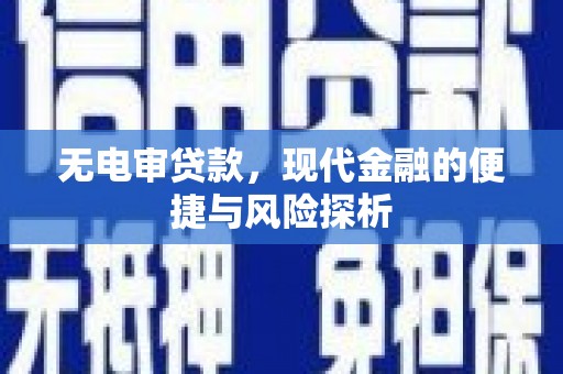 卓尼无电审贷款，现代金融的便捷与风险探析