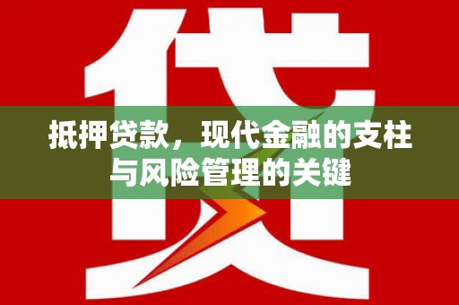 卓尼抵押贷款，现代金融的支柱与风险管理的关键