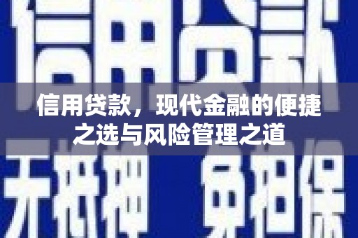 卓尼信用贷款，现代金融的便捷之选与风险管理之道