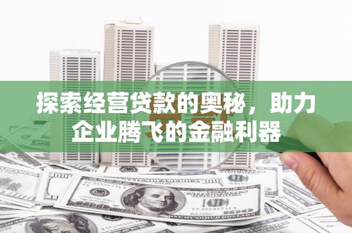 卓尼探索经营贷款的奥秘，助力企业腾飞的金融利器