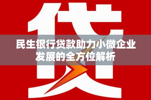 卓尼民生银行贷款助力小微企业发展的全方位解析
