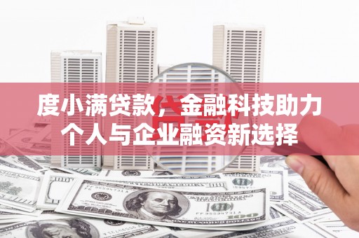 卓尼度小满贷款，金融科技助力个人与企业融资新选择