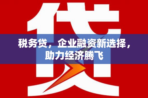 卓尼税务贷，企业融资新选择，助力经济腾飞