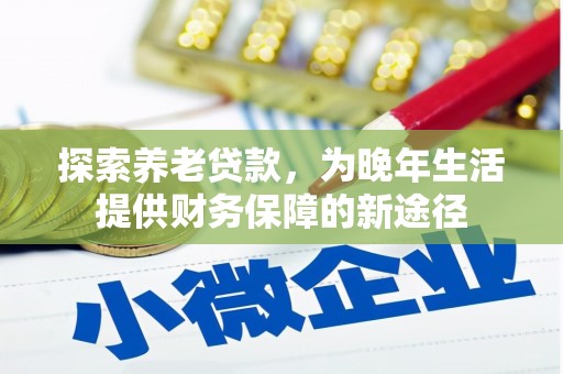 卓尼探索养老贷款，为晚年生活提供财务保障的新途径