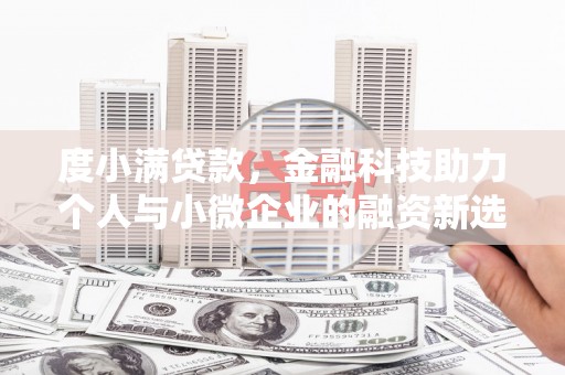卓尼度小满贷款，金融科技助力个人与小微企业的融资新选择