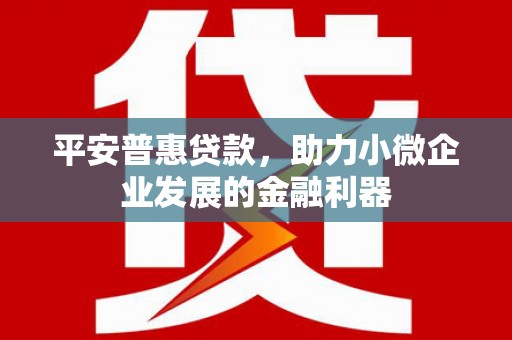 卓尼平安普惠贷款，助力小微企业发展的金融利器