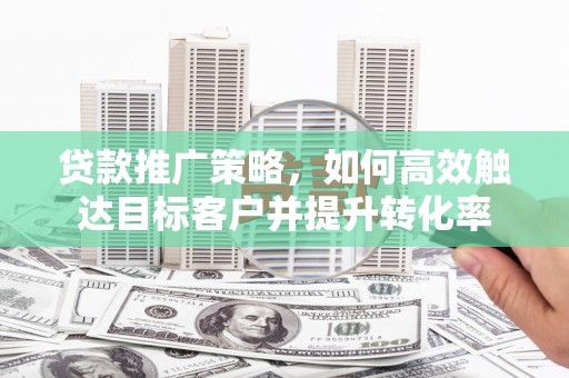 卓尼贷款推广策略，如何高效触达目标客户并提升转化率