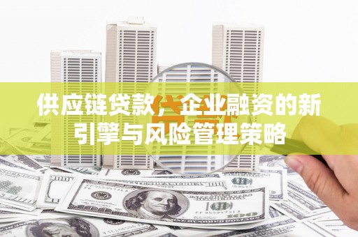 卓尼供应链贷款，企业融资的新引擎与风险管理策略