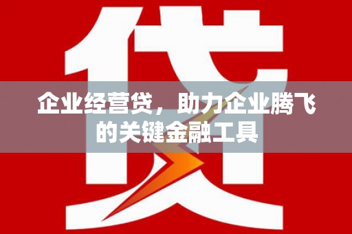 卓尼企业经营贷，助力企业腾飞的关键金融工具