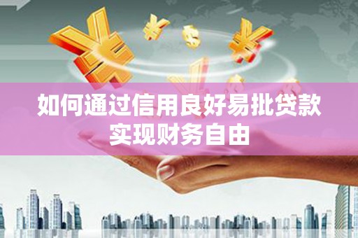 卓尼如何通过信用良好易批贷款实现财务自由