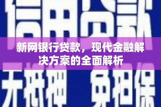 卓尼新网银行贷款，现代金融解决方案的全面解析