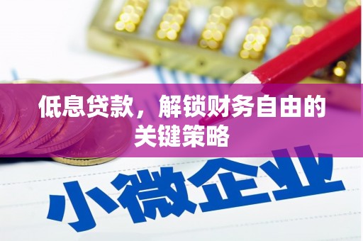 卓尼低息贷款，解锁财务自由的关键策略