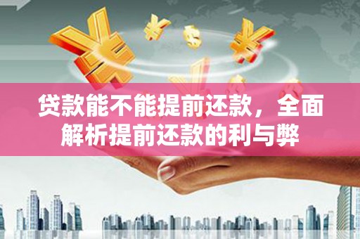 卓尼贷款能不能提前还款，全面解析提前还款的利与弊