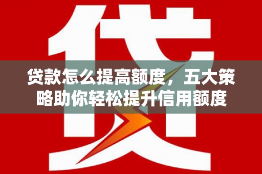 卓尼贷款怎么提高额度，五大策略助你轻松提升信用额度