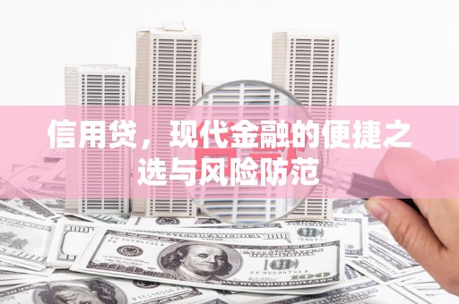 卓尼信用贷，现代金融的便捷之选与风险防范