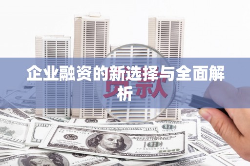 卓尼企业融资的新选择与全面解析